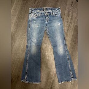 Silver Jeans Medium Blue Flare Jeans